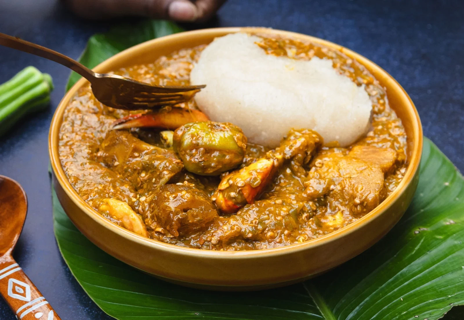 Placali gombo bœuf crabe